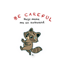 "Hugs Make Me an Awkward Racoon" Sticker