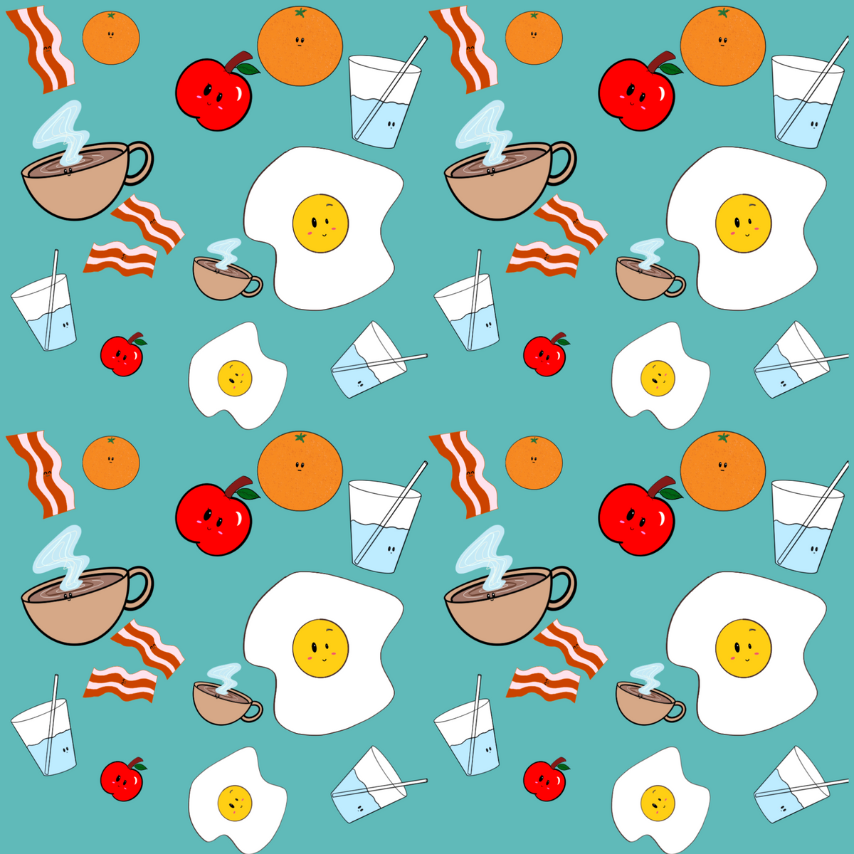 Breakfast Seamless Pattern