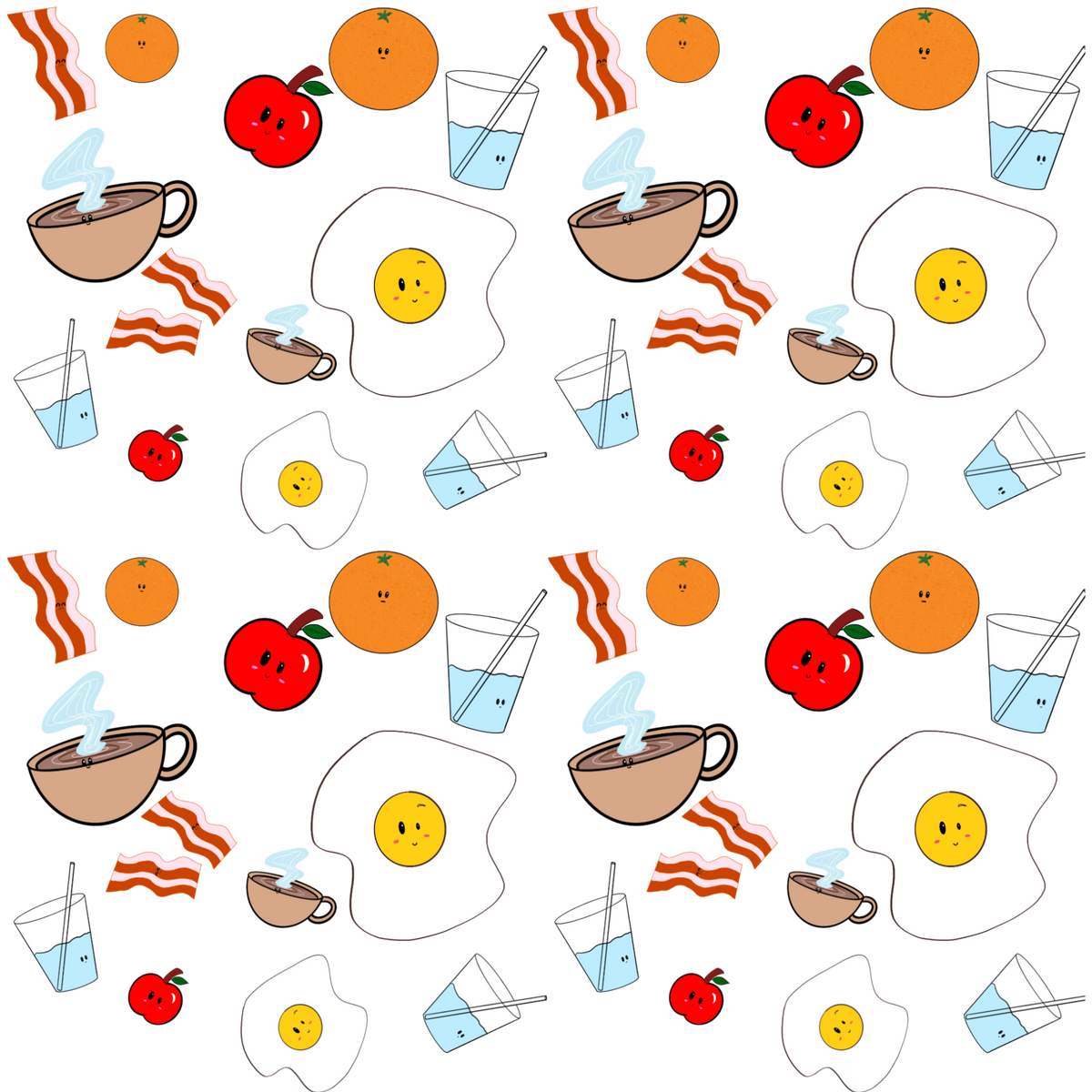 Breakfast Seamless Pattern