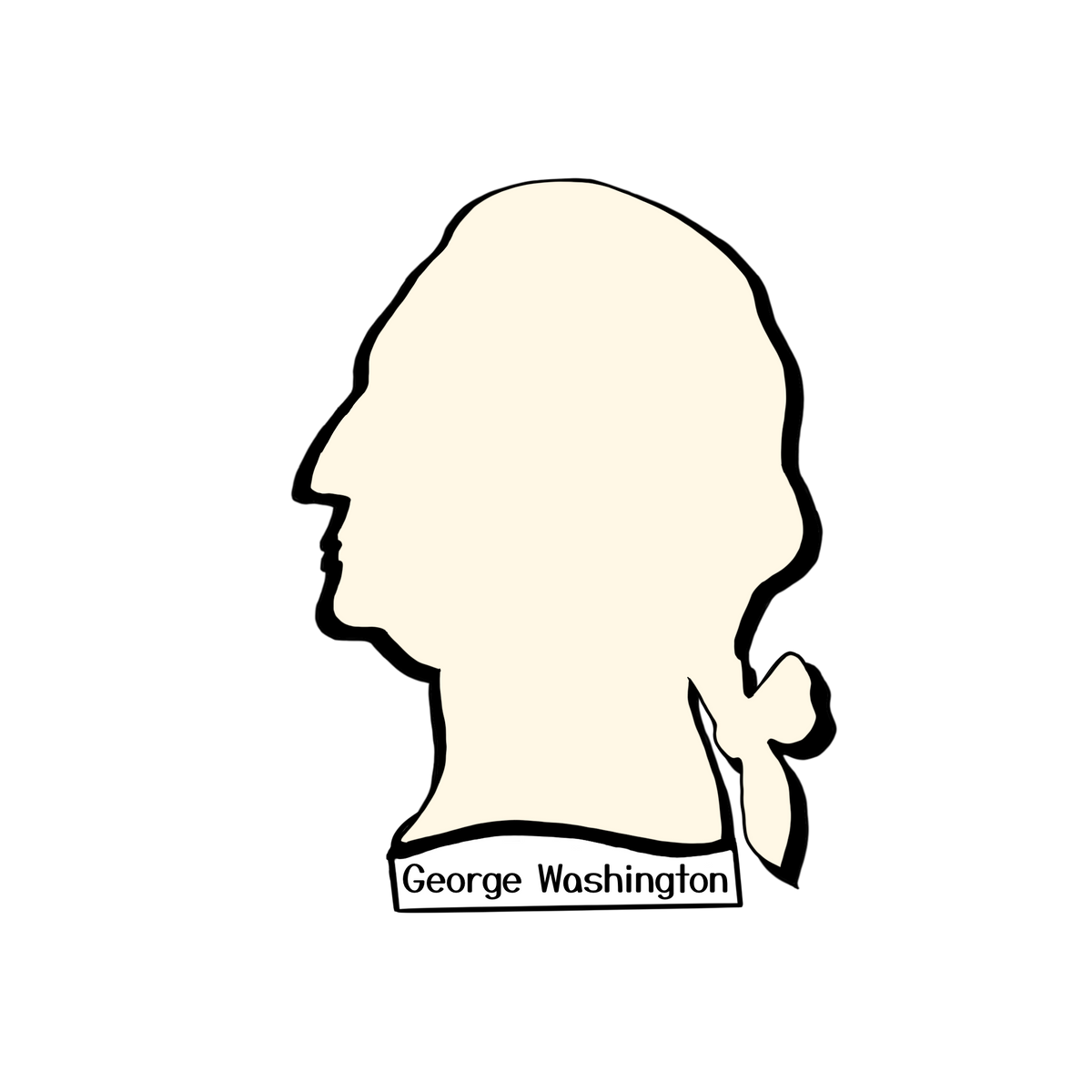 George Washington Silhouette Notepad