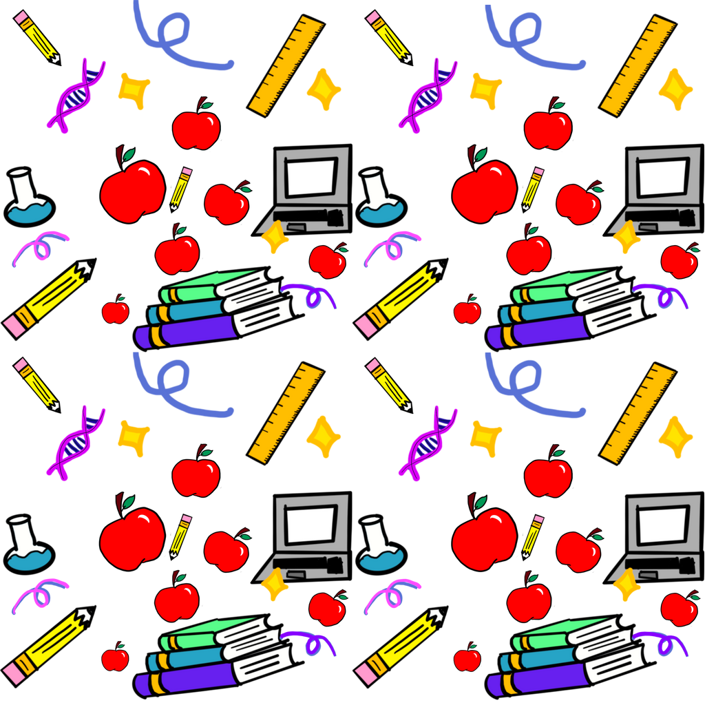School Supplies Seamless Pattern