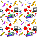 School Supplies Seamless Pattern